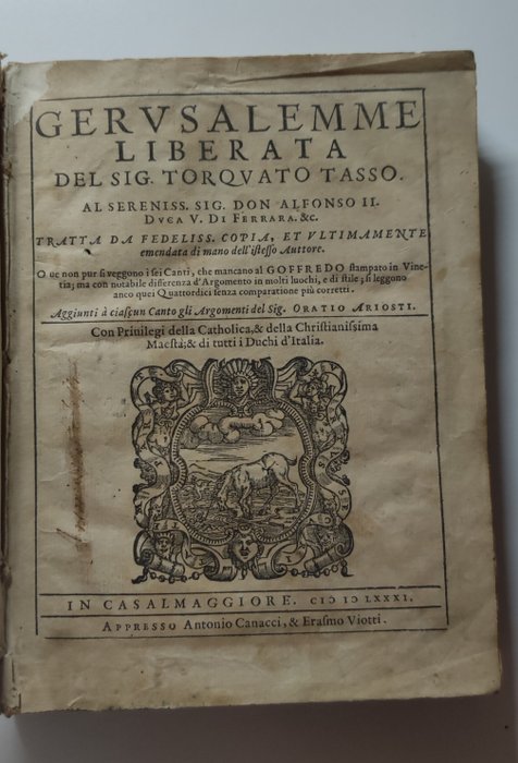 Tasso, Torquato - La Gerusalemme Liberata - 1581