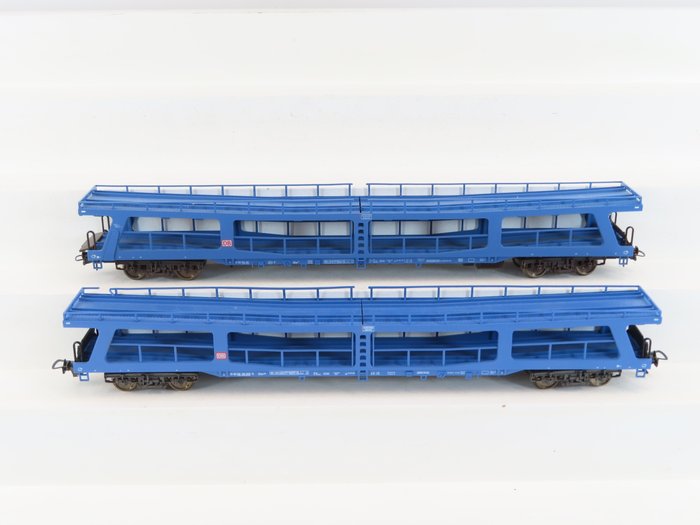 Fleischmann H0 - 5291 - Transport de fret - Deux wagons de transport de voitures déchargés - DB