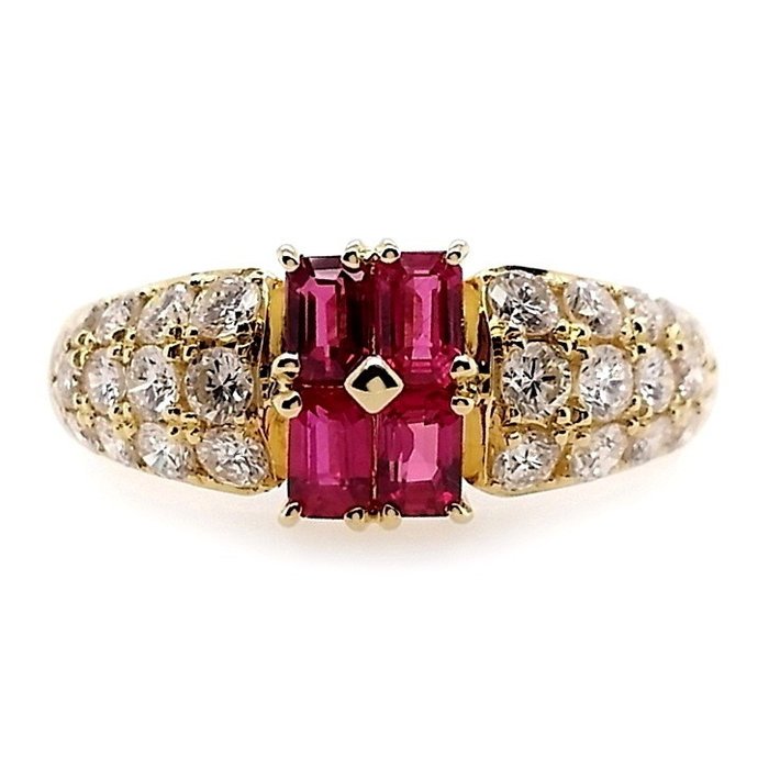 Ring Rubin - Diamant 