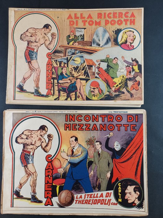 Carnera Gigante da n. 1 a 24 - 2° serie - Collezione completa - Stapled - First edition - (1948/1949)