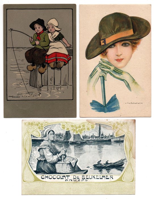 Fantasie - Ansichtkaarten (61) - 1900