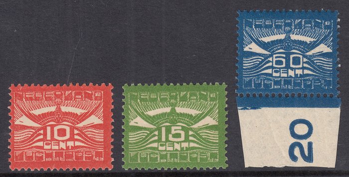 Netherlands 1921 - Airmail - NVPH LP1/LP3