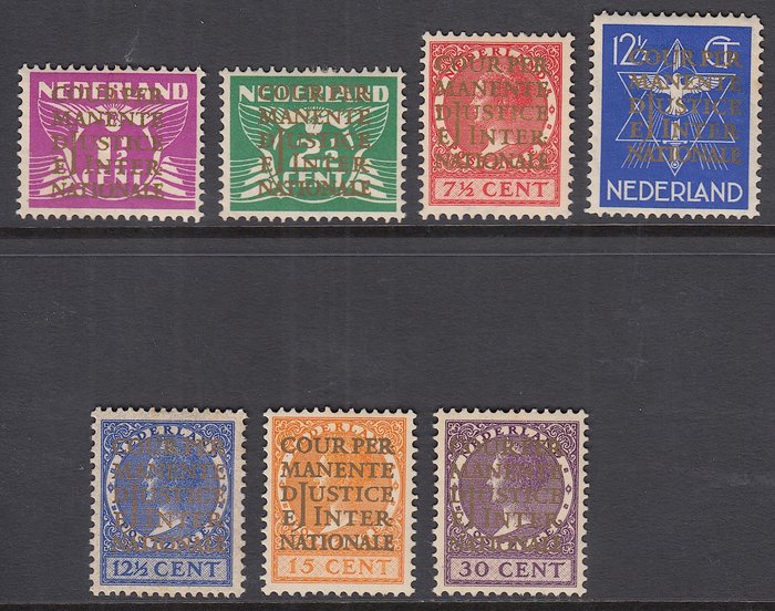 Pays-Bas 1934 - Official stamps, Cour de Justice - NVPH D9/D15