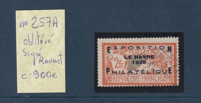 Frankreich 1929 - NO RESERVE PRICE Le Havre Philatelic Exhibition. - Yvert 257A