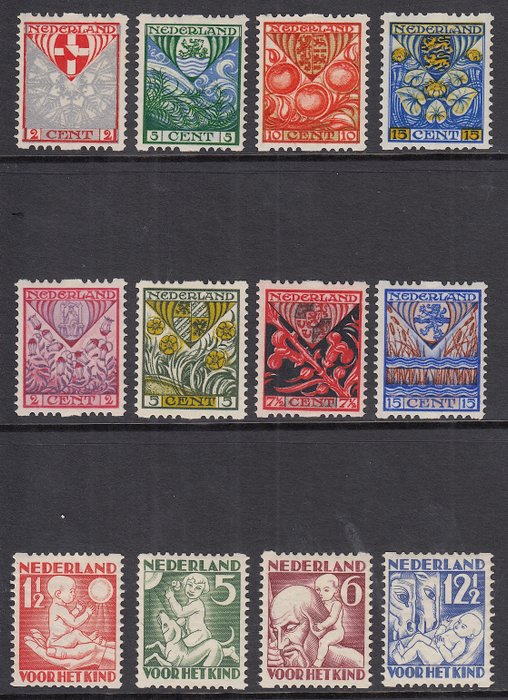 Nederland 1926/1930 - Kind Roltanding - NVPH R74/R77, R78/R81, R86/R89