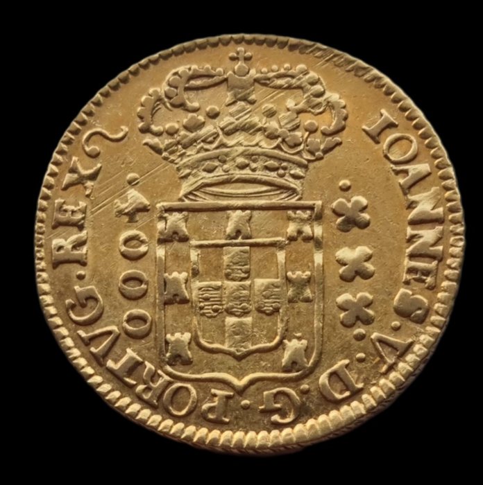 Brazil (Colonial). D. João V (1706-1750). Moeda (4.000 Reis) 1749 - Lisboa p/Marahão - Escassa