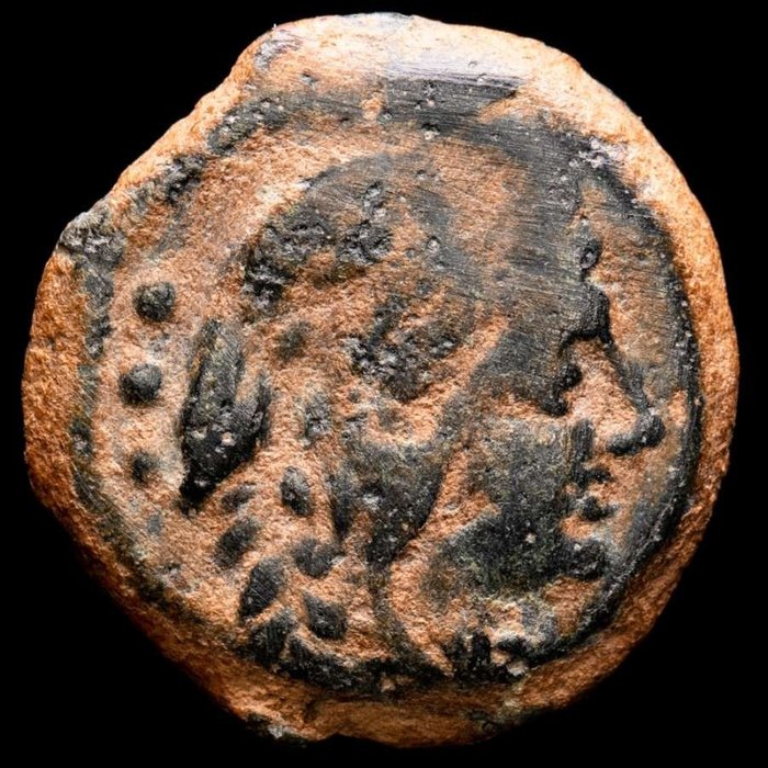 Roman Republic. Cn. Cornelius Blasio Cn. f.. Æ Quadrans,  Rome 170-158 BC. - Hercules / Prow P.BLAS, before three pellets⠸
