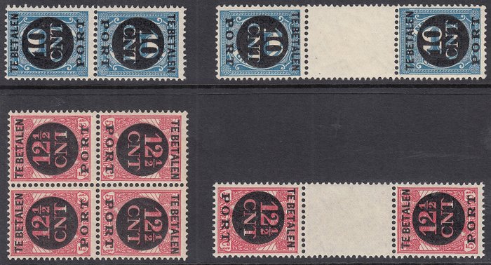 Nederland 1924 - Portzegels keerdrukken - NVPH P67a/68b