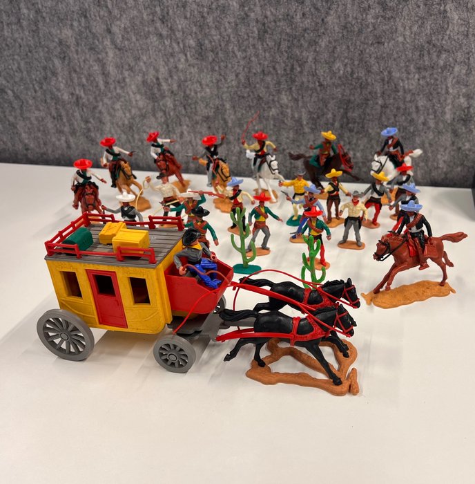 Timpo Toys – Western – Figuur/beeld Lot Figurines Far West – 1960-1969 – Verenigd Koninkrijk