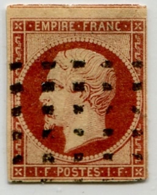 Frankreich 1853 - Napoleon III - French Empire - ND - 1f carmine. - Yvert n° 18