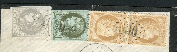 Image 2 of France 1871 - Rare letter bound to Vesoul from Divonne with a pair of n° 36, a n° 39 and a n° 41B