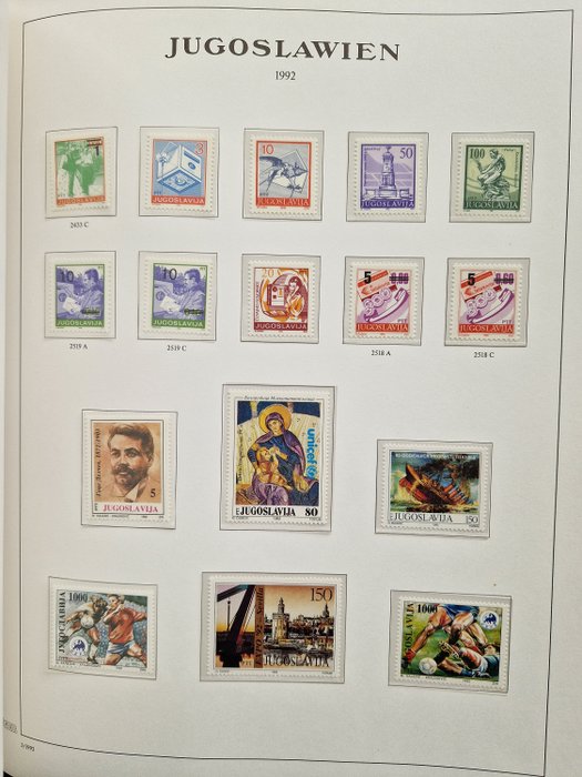 Joegoslavië 1971/1992 - Complete collectie met veel ongetande blokken en hoge cataloguswaarde in prachtig Kruger album - Michel