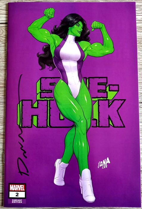 She-Hulk #2 Unknown Comics X D.NA Exclusive Cover !! Disney + Serie ongoing ... - Signed by Artist David Nakayama !!! With COA !! - First edition (2022)
