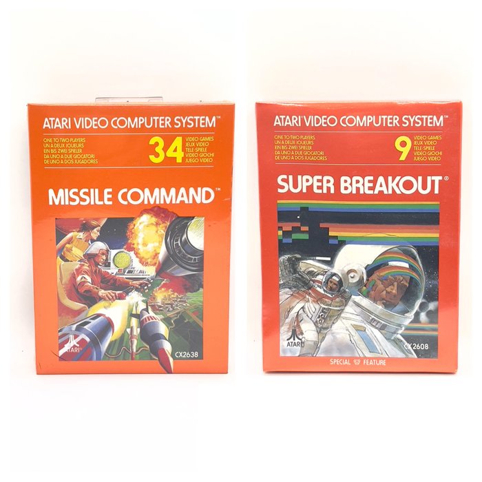 Atari 2600 Missile Command & Super Breakout - Video giochi (2) - In scatola originale sigillata