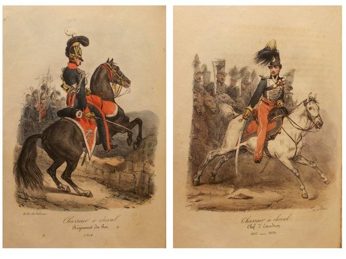 [Horace Vernet] / [Eugene Louis Lami] - Collection raisonneè des Uniformes Francais de 1814 a 1824 - 1825