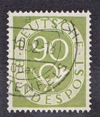 Duitsland, Bondsrepubliek 1952 - Better Plate Error "Posthorn" Certified - Michel 138 I