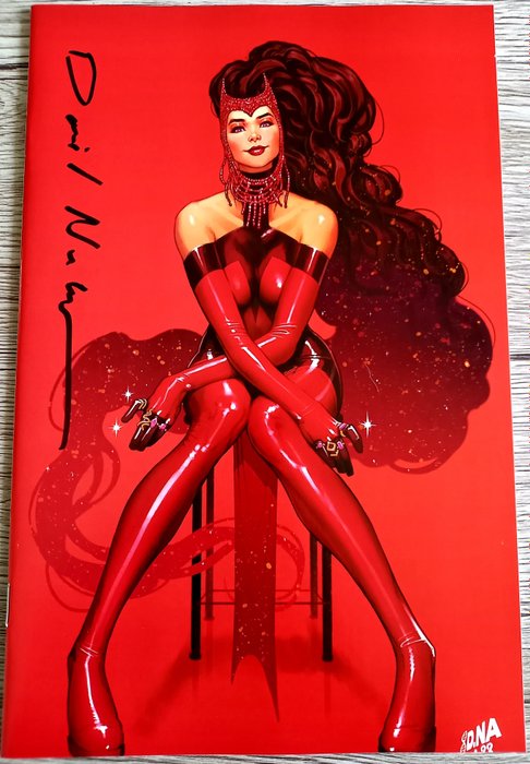 A.X.E.: JUDGMENT DAY #1 Key ISSUE !! Unknown Comics X D.NA Exclusive Virgin Scarlet Witch Cover !! - Signed by Artist David Nakayama !!! With COA !! - Eerste druk (2022)
