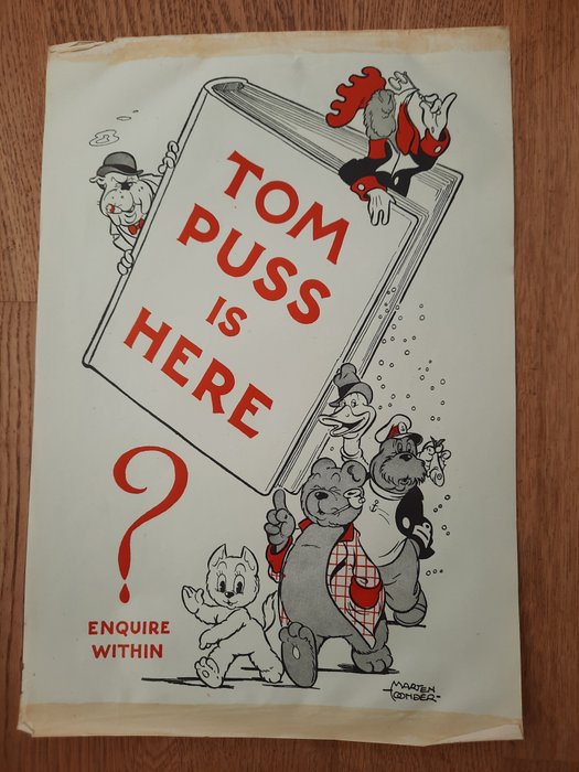 Bommel en Tom Poes - Raamaffiche - Tom puss is here - Lose Seiten - (1949)