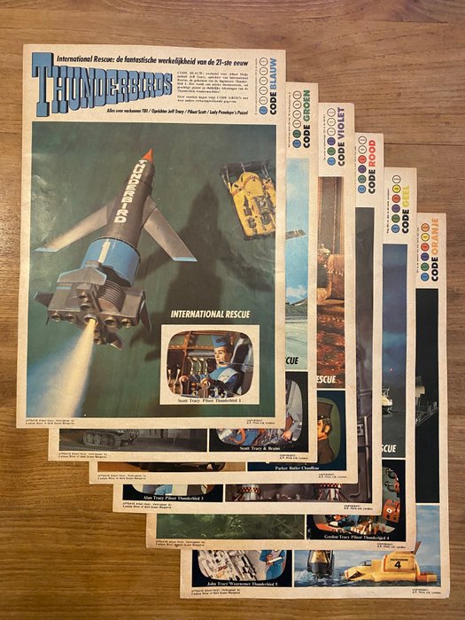 Thunderbirds 1 t/m 6 - Specificatiebladen Albert Heijn - Erstausgabe - (1968/1968)