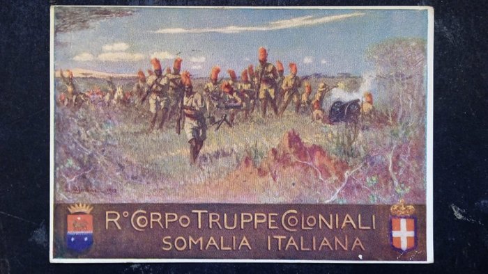 Italy - Royal Italian Somalian Colonial Troops Corps - Postcards, Single postcard (Set of 1) - 1945-1945