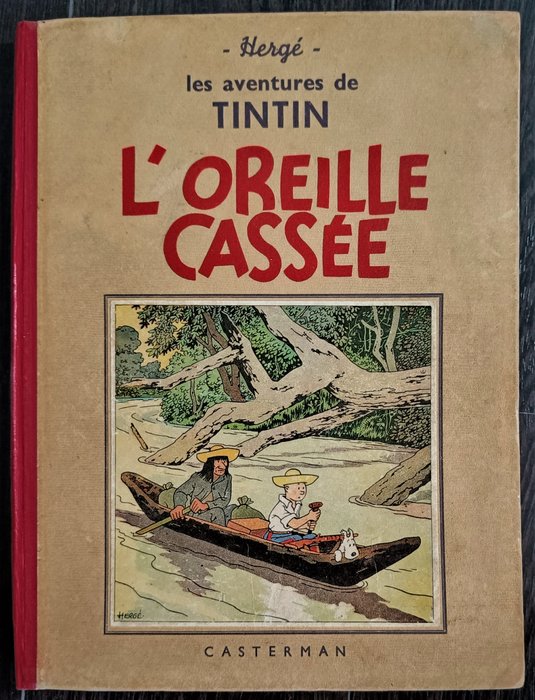 Tintin T6 - L'oreille cassée (A15) - C - N&B - Herdruk - (1941)