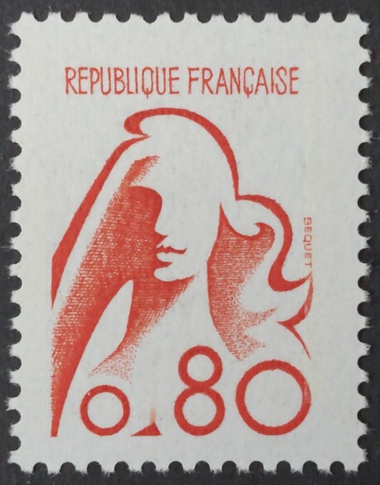 Frankreich 1975 - Marianne de Bequet, 80 centimes vermilioned red. - Yvert 1841B