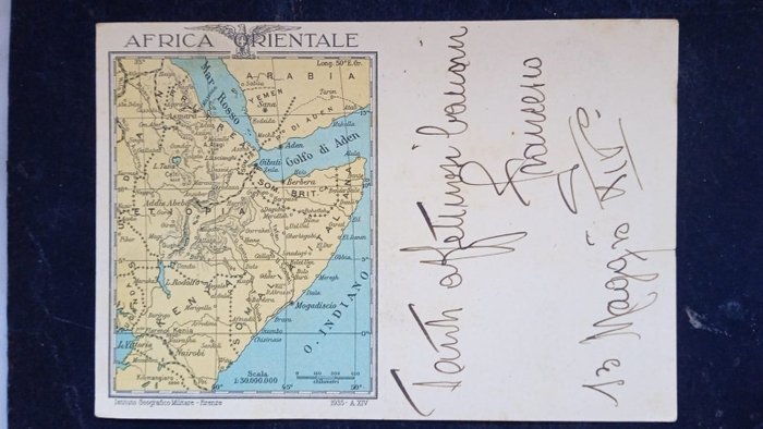 Italie - Afrique, Colonial-Franchise-Somalie-Afrique de l'Est - Carte postale unique - 1938-1938