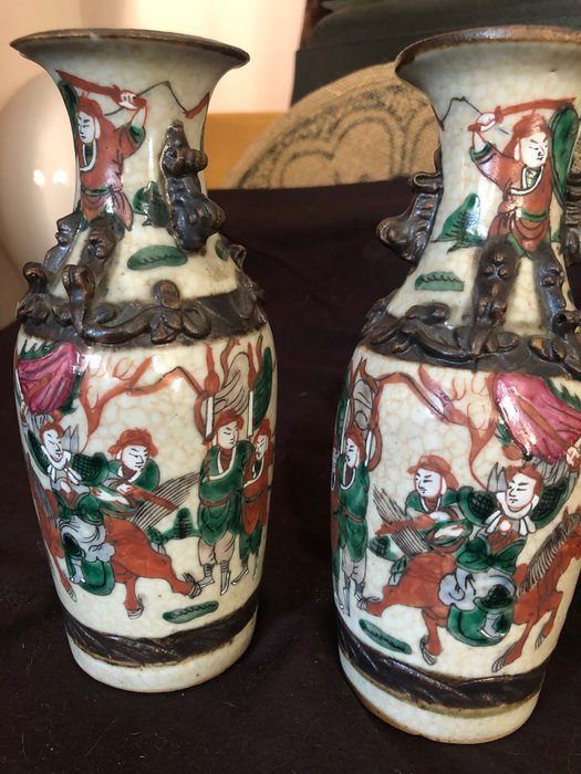 Vasi (2) - Ceramica - Nanking - Cina - Circa 1900