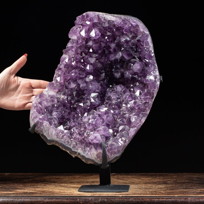 深紫色紫水晶 - 德魯茲基地 - 第一選擇 - 高度: 400 mm - 闊度: 300 mm- 9570 g