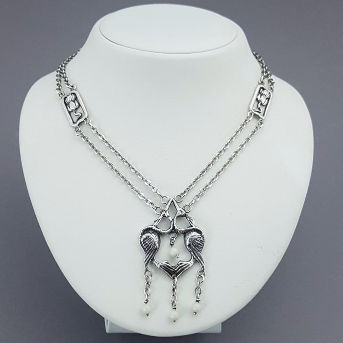 800 Silver - Necklace - cranes. - Catawiki