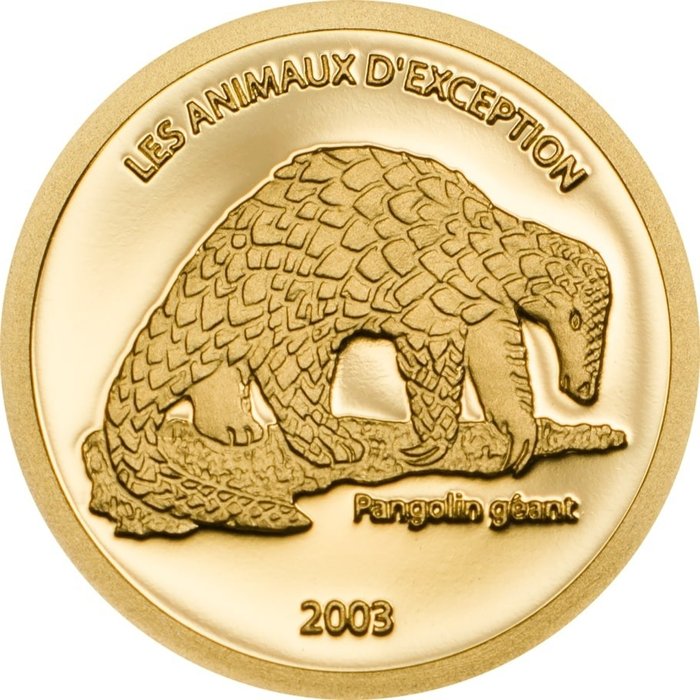 Congo. 20 Francs 2003 'Giant Pangolin' - 1,24 gram