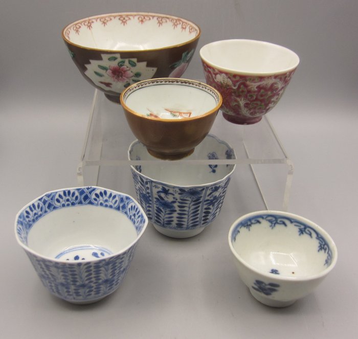 Ciotole da tè antiche (6) - Porcellana - Cina - XVIII - XIX secolo