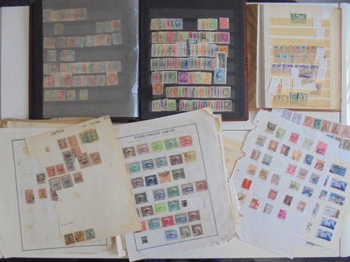 World 1876/1950 - Stamp collection base with various countries from around the world.