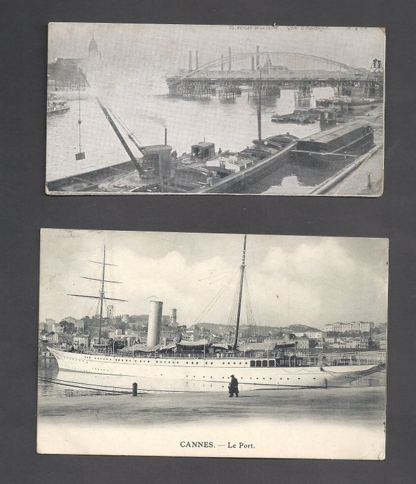 Frankrijk - Boten, schepen; vissersboten, navigatie - Ansichtkaarten (Collectie van 42) - 1905-1951
