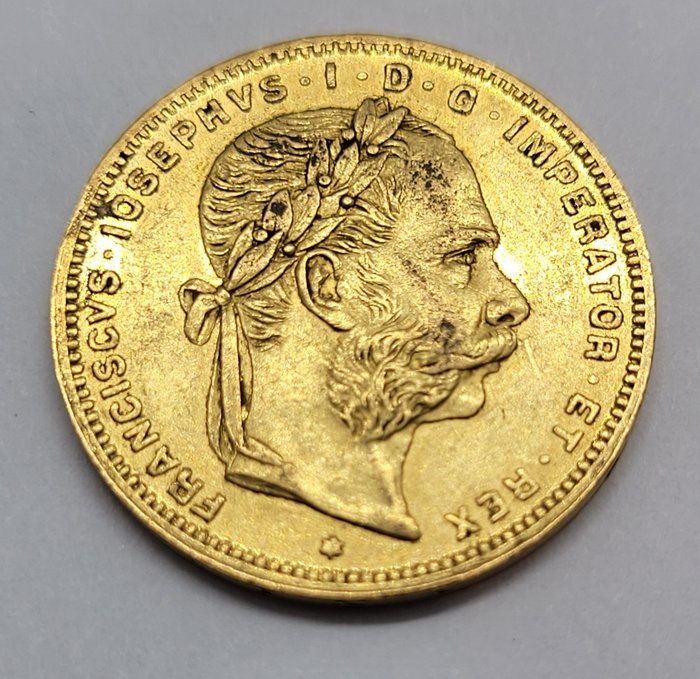 Austria, Ungheria. Franz Joseph I. Emperor of Austria (1850-1866). 8 Florins/20 Francs 1880