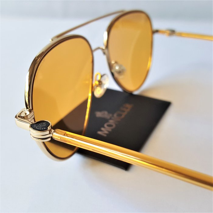 Moncler - Gold Aviator - New - Sunglasses - Catawiki