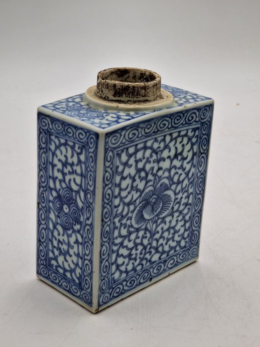 Barattolo di tè (1) - Blu e bianco - Porcellana - Cina - XIX secolo