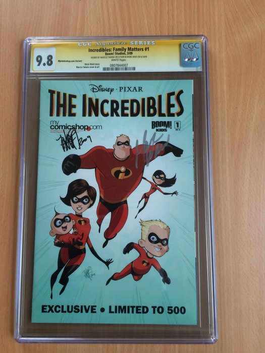 the incredibles #1 - CGC 9.8 exclusive limited to 500 3x gesigneerd - Softcover - Erstausgabe (2009)