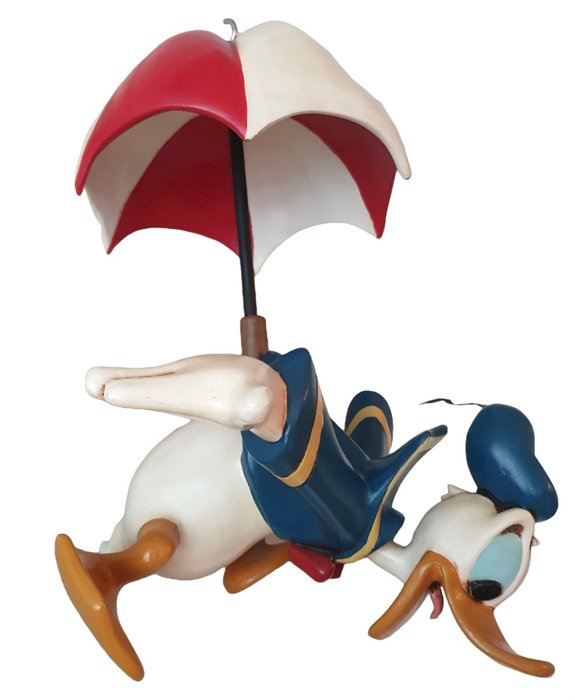 Walt Disney - Donald Duck - hanging on an umbrella - 48 cm (1980s)