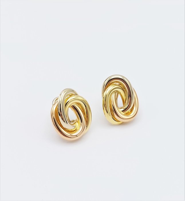 Image 2 of 18 kt. Pink gold, White gold, Yellow gold - Earrings