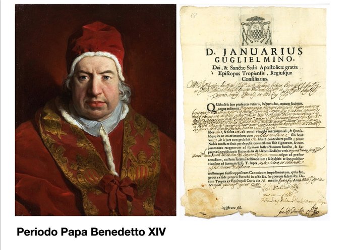 Doc. pontificio per. Papa Benedetto XIV (1675-1758) (1) - Carta - 1745