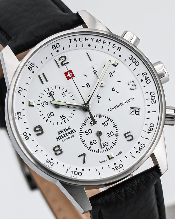 Preview of the first image of Swiss Military by Chrono - Chrono - "NO RESERVE PRICE" - SM34012.06 - Men - 2011-present.