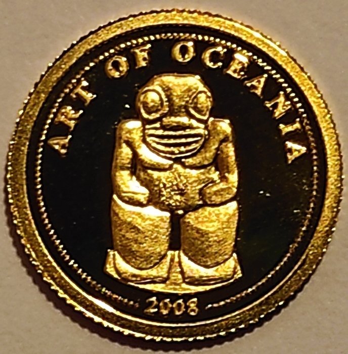Palaos. 1 Dollar 2008 'Art of Oceania' with a Certificate of Authenticity
