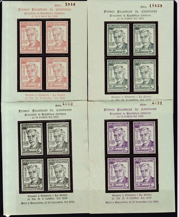 Spain - Civil War - Batch of stamps and sets