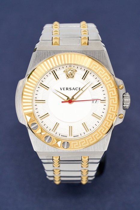 Preview of the first image of Versace - Chain Reaction Two-Tone Silver - VEDY00519 - Men - 2011-present.