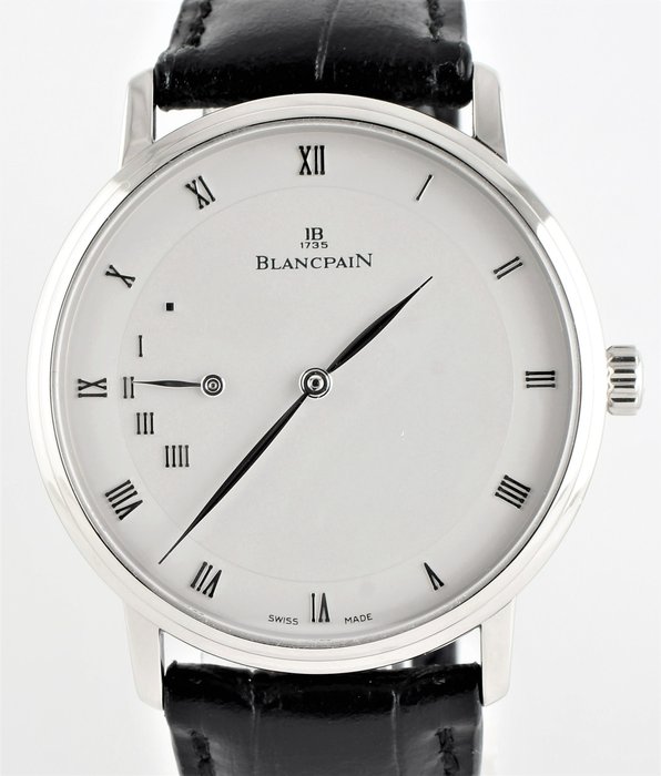 Preview of the first image of Blancpain - Villeret Ultraplate - 750 Solid White Gold - Full Set! - Ref. No: 4040-1542-55 - Men -.