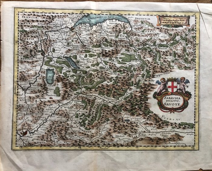 Europa, Savoia, Lago di Ginevra; Matthäus Merian - Sabaudia ducatus Savoia - 1621-1650