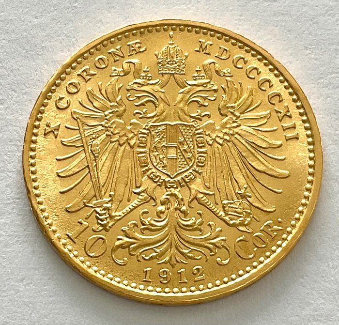 Oostenrijk. 10 Corona 1912 Franz Joseph I - offizielle Neuprägung