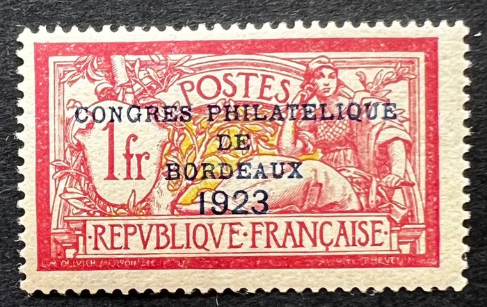 Frankrijk 1923 - Bordeaux Philatelic Congress - Tvert tellier N°182