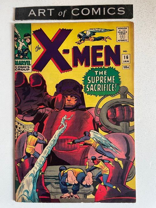 X-Men #16 - 3rd Appearance Of The Sentinels - Higher Grade!! - Softcover - Eerste druk - (1966)